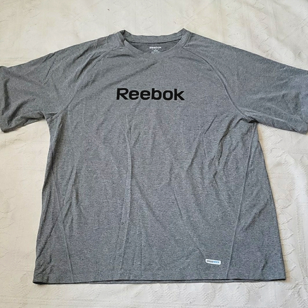 Reebok athletic top gray tshirt speedwick XL